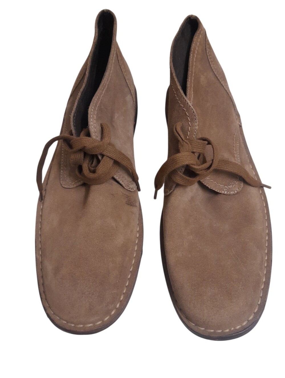 John Varvatos Brown Suede Desert Boots - Casual Lace-Up